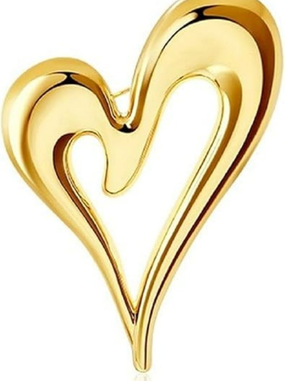 NEW Gold Brooch Pins‎ Heart Unique Cute Lapel Brooch for Women Fashion Jewelry